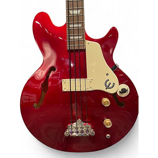 Used Epiphone Jack Casady Signature Candy Apple Red Metallic Electric Bass Guitar