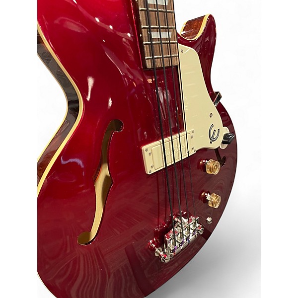 Used Epiphone Jack Casady Signature Candy Apple Red Metallic Electric Bass Guitar