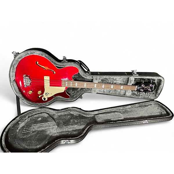 Used Epiphone Jack Casady Signature Candy Apple Red Metallic Electric Bass Guitar
