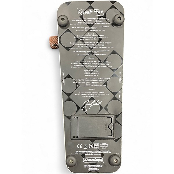 Used Dunlop JC95B Jerry Cantrell Signature Cry Baby Wah Effect Pedal