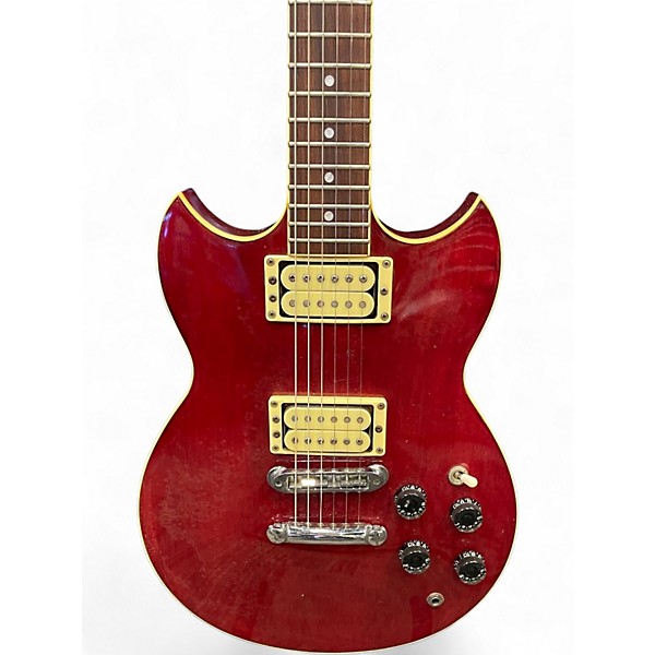 Vintage 1970s Yamaha SBG500 Red Solid Body Electric Guitar