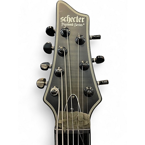 Used Schecter Guitar Research KM-7 Trans Black Solid Body Electric Guitar