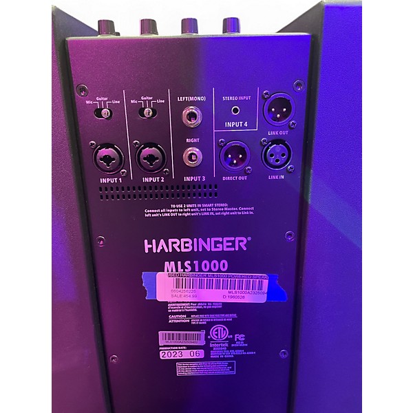 Used Harbinger MLS1000 Powered Speaker