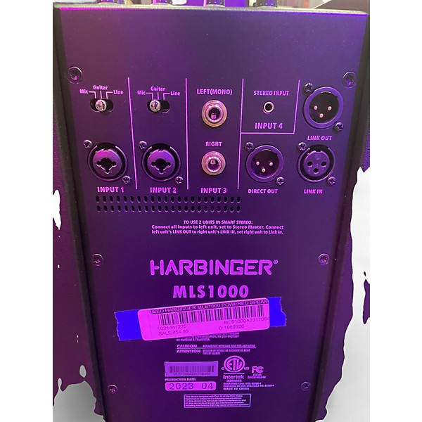 Used Harbinger MLS1000 Powered Speaker