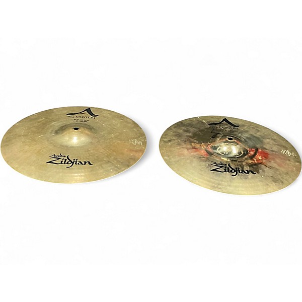 Used Zildjian 14in A Custom Hi Hat Pair Cymbal