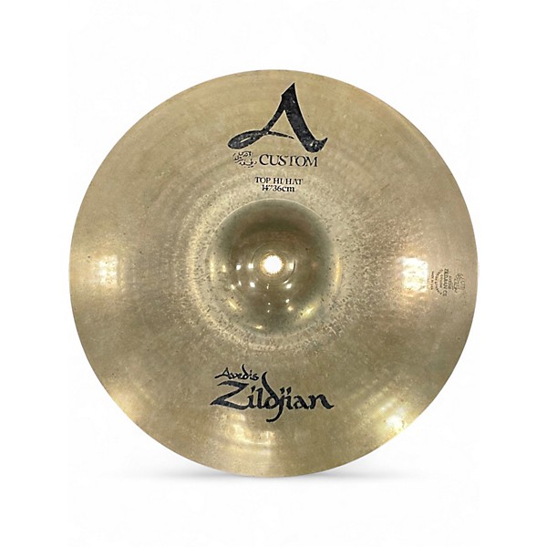 Used Zildjian 14in A Custom Hi Hat Pair Cymbal