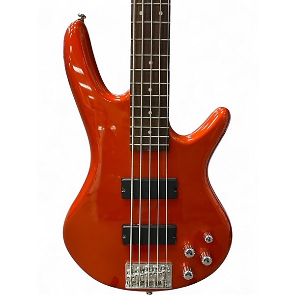 Used Ibanez GSR205 5 String Orange Electric Bass Guitar