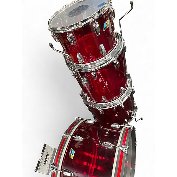 Used Ludwig 4 Piece Vistalite Bonham Red Drum Kit