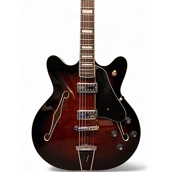 Used Fender Coronado Black Cherry Burst Hollow Body Electric Guitar