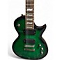Used 2012 ESP LTD EC330FM See-Thru Green Solid Body Electric Guitar
