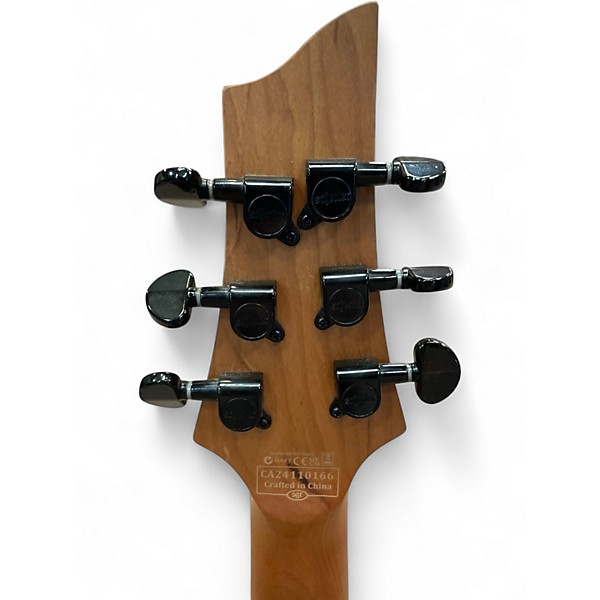 Used Schecter Guitar Research C1 Standard Left Handed Faded Burst Burl Electric Guitar