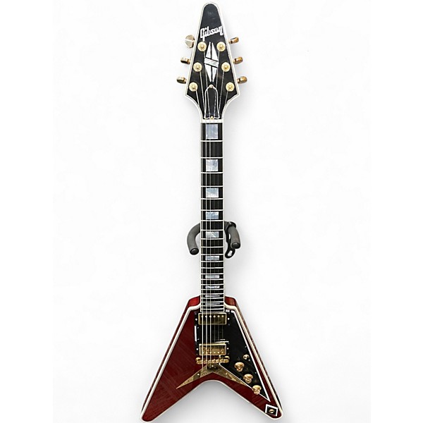 Used 2015 Gibson Flying V Custom Wine Red Solid Body Electric Guitar