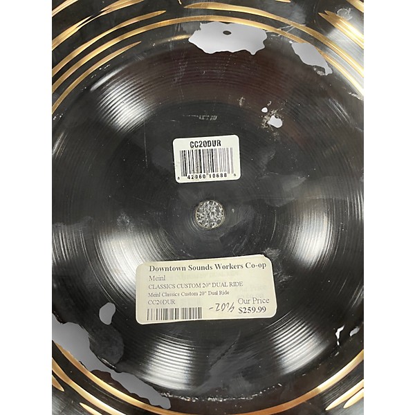 Used MEINL 20in CLASSICS CUSTOM DUAL RIDE Cymbal
