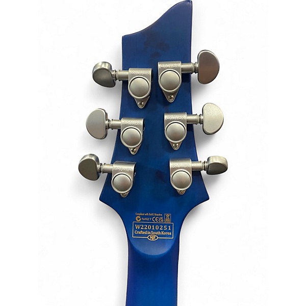 Used Schecter Guitar Research C1 Platinum TRANS BLUE Solid Body Electric Guitar