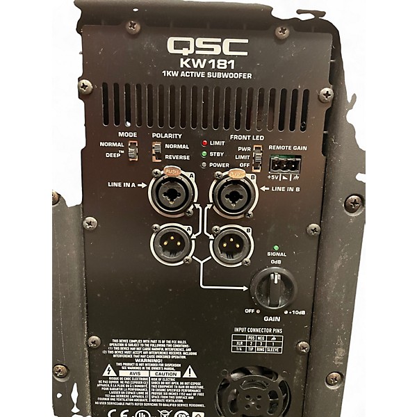 Used QSC KW181 1000W Powered Subwoofer