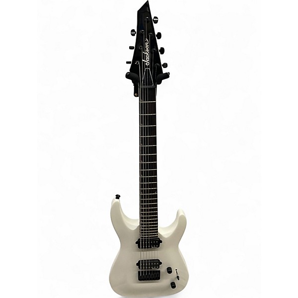 Used Jackson JS32-7 Dinky DKA 7 String Snow White Solid Body Electric Guitar