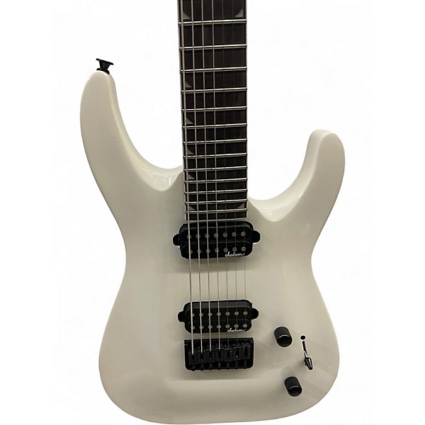 Used Jackson JS32-7 Dinky DKA 7 String Snow White Solid Body Electric Guitar