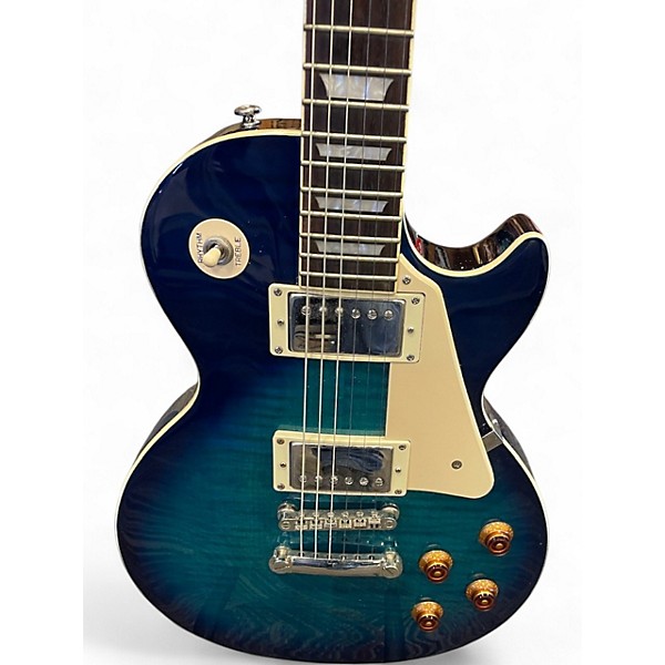 Used Epiphone Les Paul Standard Plus Pro Trans Blue Solid Body Electric Guitar