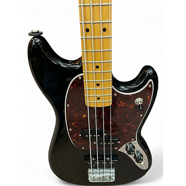 Used Fender Mustang Bass Black Electric Bass Guitar