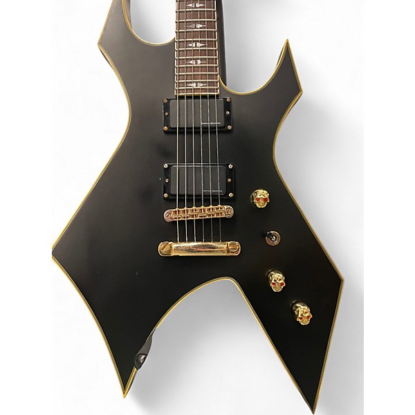 Used B.C. Rich Pro X Warlock Black and Gold Solid Body Electric Guitar