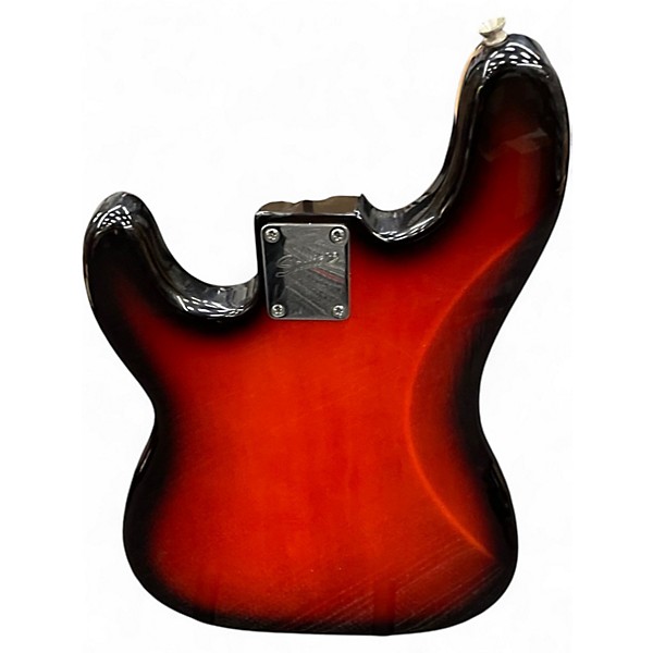 Used Squier Standard Precision Bass Fretless 2 Tone Sunburst Electric Bass Guitar