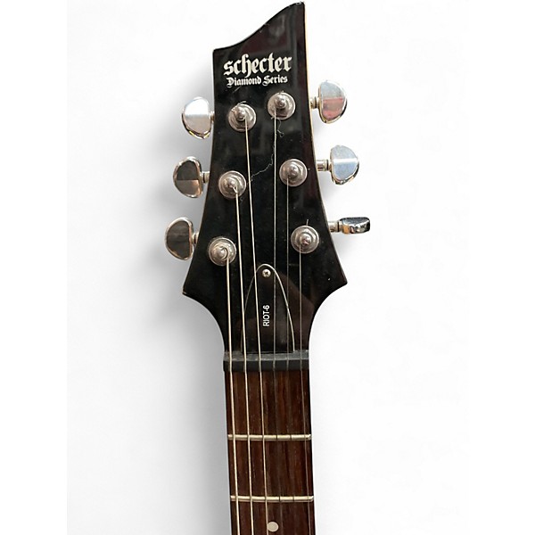 Used Schecter Guitar Research Riot 6 Black Solid Body Electric Guitar