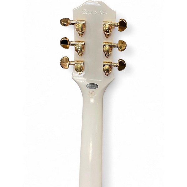 Used Epiphone Les Paul Custom Alpine White Solid Body Electric Guitar