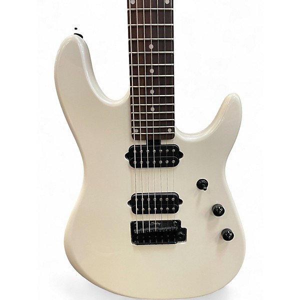 Used Sterling by Music Man Jason Richardson Cutlass 7 String White Solid Body Electric Guitar