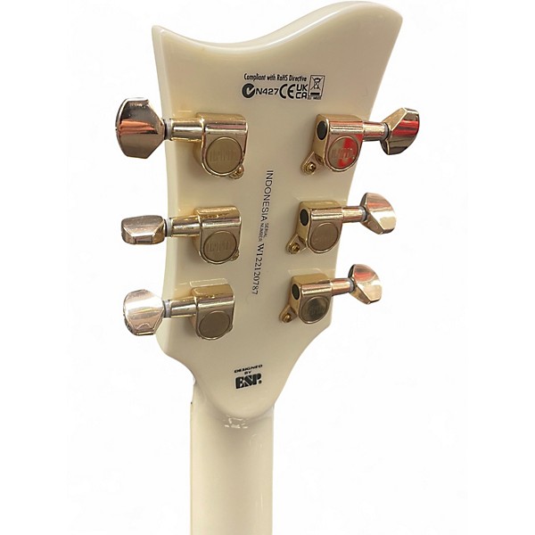 Used ESP LTD XTone PS1 White Hollow Body Electric Guitar