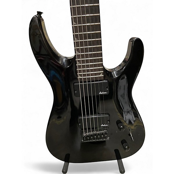 Used Jackson JS22-7 Dinky 7 String Black Solid Body Electric Guitar