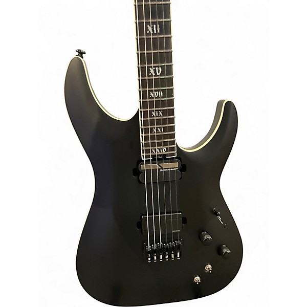 Used 2024 Schecter Guitar Research C-1 S HT SLS Elite "Evil Twin" Satin Black Solid Body Electric Guitar