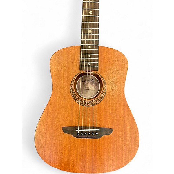 Used Luna SAFARI MAHOGANY 3/4 SIZE Natural Acoustic Guitar