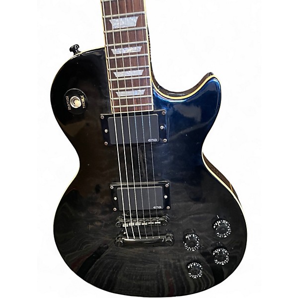 Used Epiphone LES PAUL CLASSIC TRANS BLACK Solid Body Electric Guitar