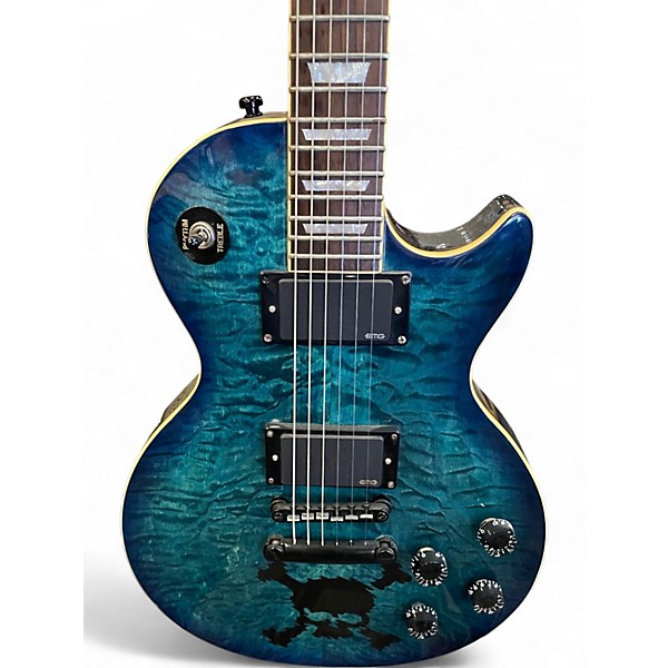 Used Epiphone Les Paul Classic Trans Blue Solid Body Electric Guitar