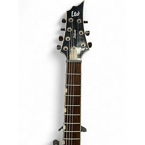 Used ESP LTD H1007 7 String Trans Black Solid Body Electric Guitar