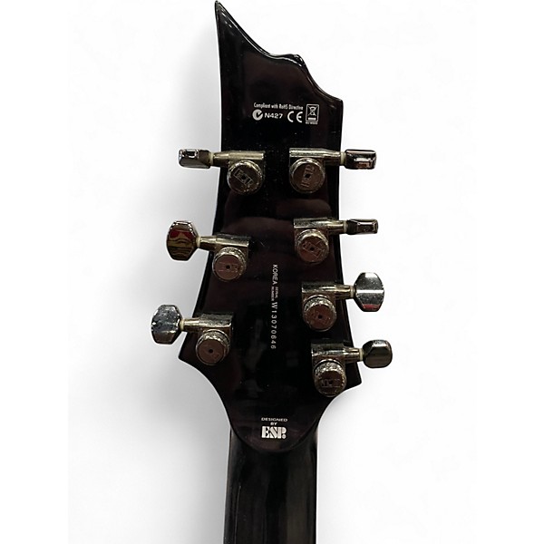 Used ESP LTD H1007 7 String Trans Black Solid Body Electric Guitar