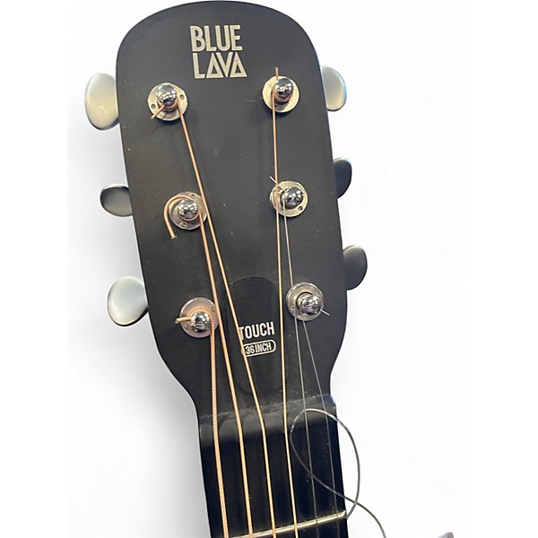 Used LAVA MUSIC blue lava Black Acoustic Electric Guitar