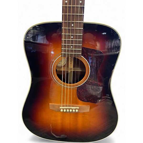 Used Guild D140E 2 Tone Sunburst Acoustic Electric Guitar