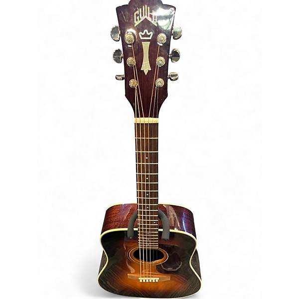 Used Guild D140E 2 Tone Sunburst Acoustic Electric Guitar