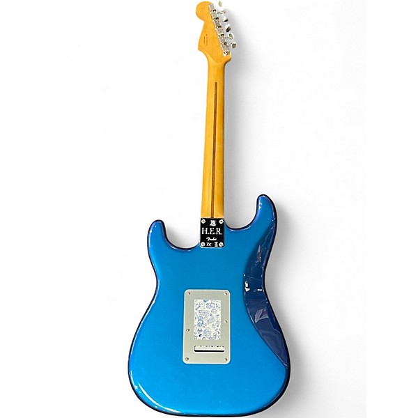 Used 2023 Fender H.E.R. Stratocaster Blue Marlin Solid Body Electric Guitar