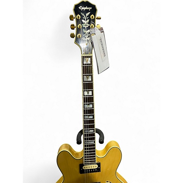 Used Epiphone Sheraton Natural Hollow Body Electric Guitar