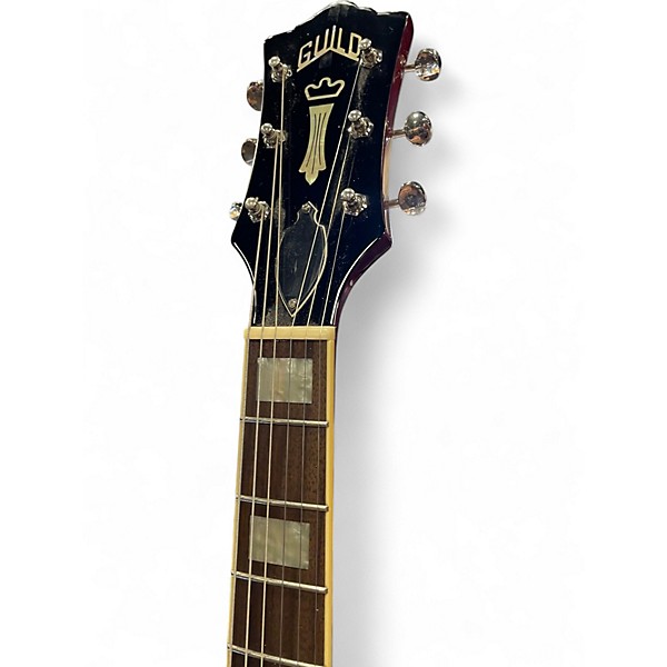 Used Guild Starfire V Trans Red Hollow Body Electric Guitar