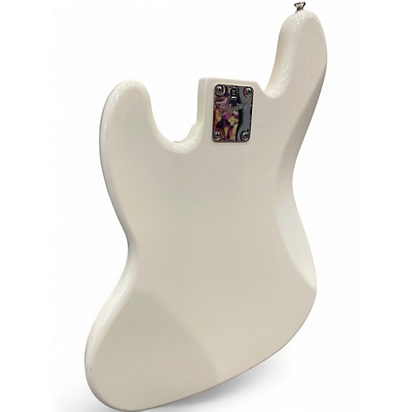 Used Squier Vintage Modified Jazz Bass V White Electric Bass Guitar