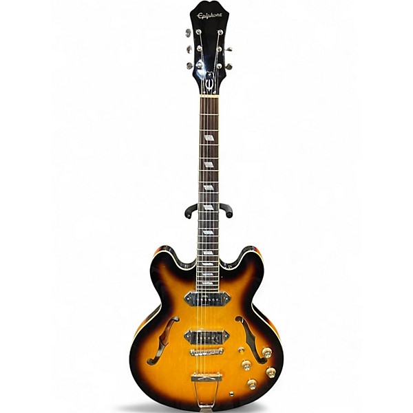 Used Epiphone CASINO VS 2 Tone Sunburst Hollow Body Electric Guitar