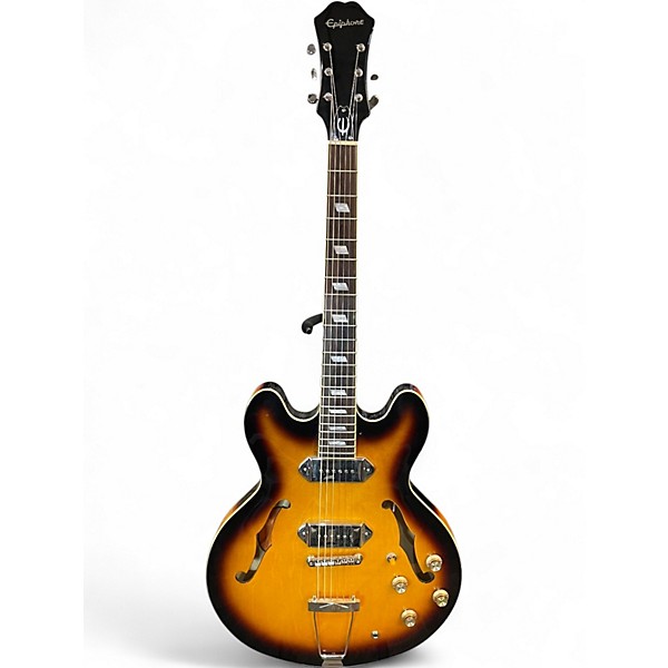 Used Epiphone CASINO VS 2 Tone Sunburst Hollow Body Electric Guitar