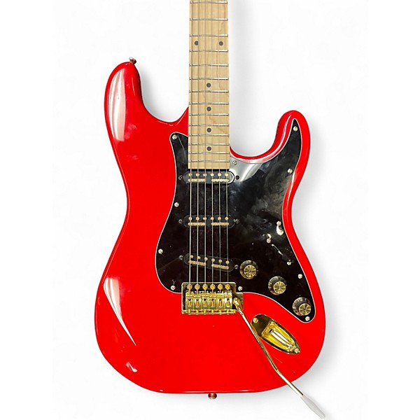 Used Glarry S TYPE Red Solid Body Electric Guitar