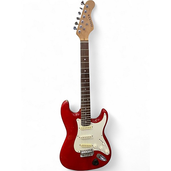 Used Indiana MISCELLANEOUS STRAT STYLE Trans Red Solid Body Electric Guitar