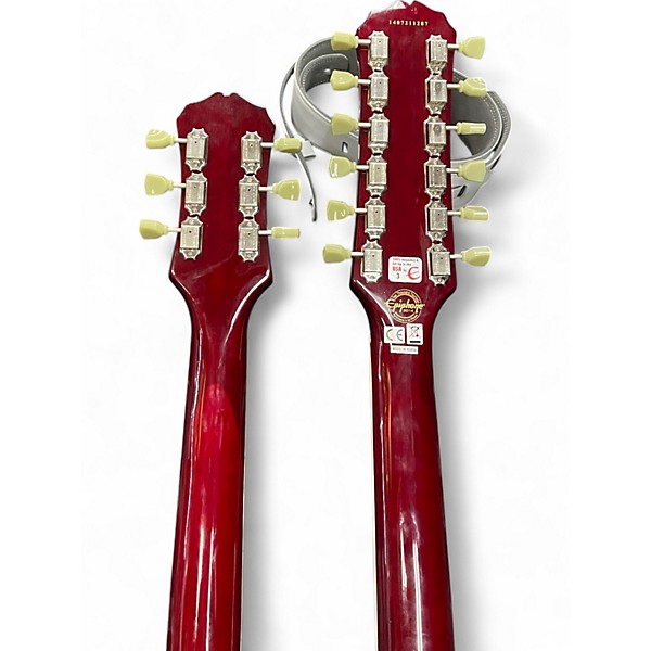 Used Epiphone G1275 Double Neck Cherry Solid Body Electric Guitar