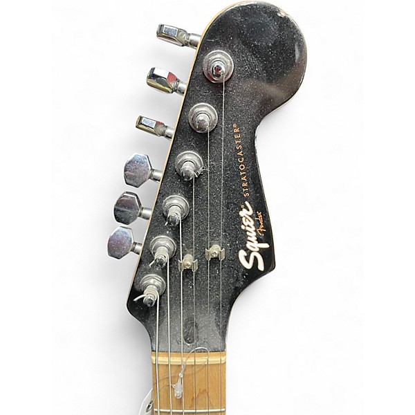 Used Squier Contemporary Stratocaster Metallic Black Solid Body Electric Guitar