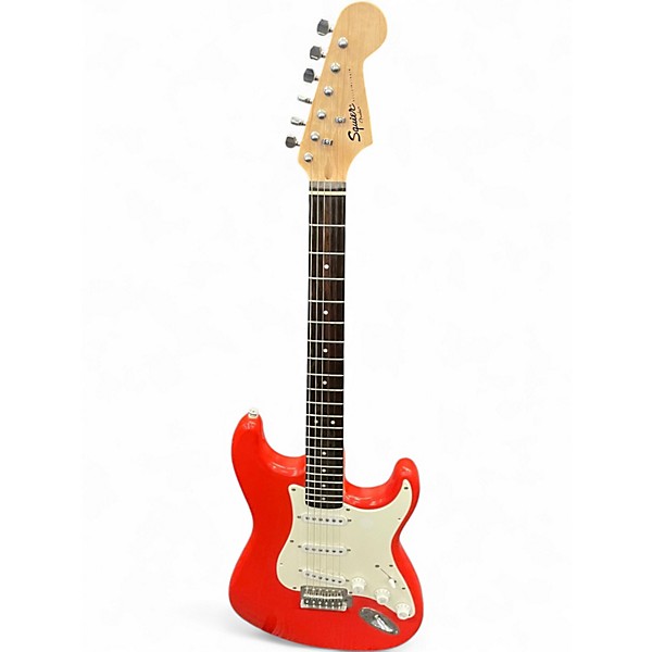 Used Squier Bullet Stratocaster Fiesta Red Solid Body Electric Guitar